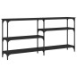 vidaXL Mesa consola madera de ingeniería negra 160x29x75 cm vidaXL Mesa consola madera de ingeniería negra 160x29x75 cm