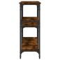 vidaXL Mesa consola madera de ingeniería roble ahumado 160x29x75 cm vidaXL Mesa consola madera de ingeniería roble ahumado 160x29x75 cm