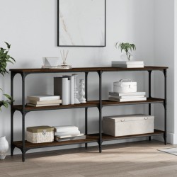vidaXL Mesa consola madera de ingeniería marrón roble 150x29x75 cm