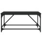 vidaXL Mesa de centro madera contrachapada negro 75x50x35 cm vidaXL Mesa de centro madera contrachapada negro 75x50x35 cm