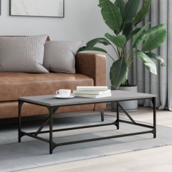 vidaXL Mesa de centro madera contrachapada gris Sonoma 100x50x35 cm