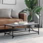vidaXL Mesa de centro madera contrachapada gris Sonoma 100x50x35 cm