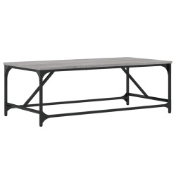 vidaXL Mesa de centro madera contrachapada gris Sonoma 100x50x35 cm