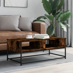 vidaXL Mesa de centro madera de ingeniería roble ahumado 100x51x40 cm