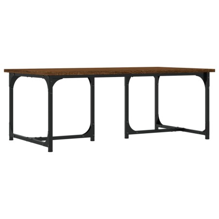 vidaXL Mesa de centro madera contrachapada roble marrón 90x50x35 cm