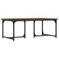 vidaXL Mesa de centro madera contrachapada roble marrón 90x50x35 cm vidaXL Mesa de centro madera contrachapada roble marrón 90x50x35 cm