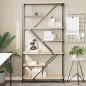 vidaXL Estantería madera de ingeniería acero roble Sonoma 91x36x176 cm vidaXL Estantería madera de ingeniería acero roble Sonoma 91x36x176 cm