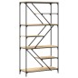 vidaXL Estantería madera de ingeniería acero roble Sonoma 91x36x176 cm vidaXL Estantería madera de ingeniería acero roble Sonoma 91x36x176 cm
