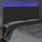 vidaXL Cabecero con luces LED terciopelo gris oscuro 160x5x118/128 cm vidaXL Cabecero con luces LED terciopelo gris oscuro 160x5x118/128 cm