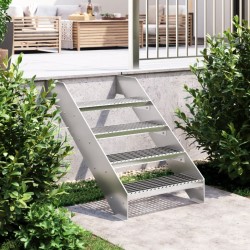 vidaXL Peldaño de rejilla acero galvanizado 60x24x7 cm