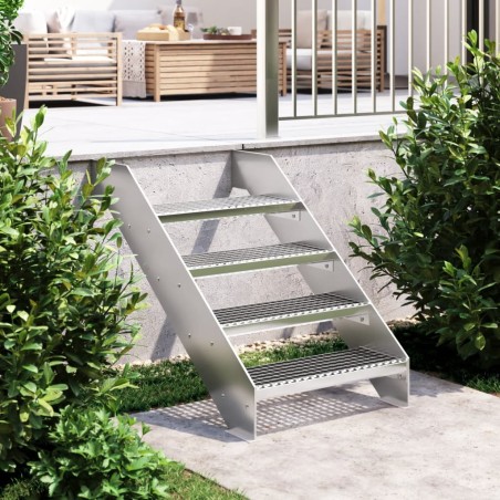 vidaXL Peldaño de rejilla acero galvanizado 60x24x7 cm