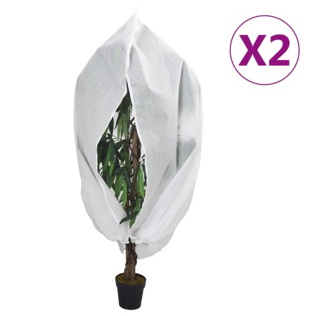vidaXL Cubierta para plantas con cremallera 2 uds 70 g/m² 1,2x1,8 m