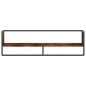 vidaXL Estantes de pared con barra roble ahumado 100x25x30 cm