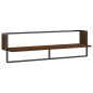 vidaXL Estante de pared con barra marrón roble 100x25x30 cm vidaXL Estante de pared con barra marrón roble 100x25x30 cm