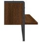 vidaXL Estante de pared con barra marrón roble 100x25x30 cm vidaXL Estante de pared con barra marrón roble 100x25x30 cm