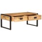vidaXL Mesa de centro hierro y madera maciza de mango 100x54x40 cm vidaXL Mesa de centro hierro y madera maciza de mango 100x54x40 cm