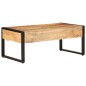 vidaXL Mesa de centro hierro y madera maciza de mango 100x54x40 cm vidaXL Mesa de centro hierro y madera maciza de mango 100x54x40 cm