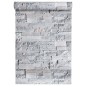 vidaXL Papel pintado de pared 3D aspecto piedra gris y marrón