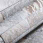 vidaXL Papel pintado de pared 3D aspecto piedra gris y marrón