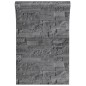 vidaXL Papel pintado de pared 3D aspecto piedra negro
