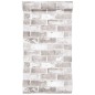 vidaXL Papel pintado de pared 3D estampado de ladrillo gris vidaXL Papel pintado de pared 3D estampado de ladrillo gris
