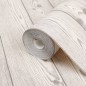 vidaXL Papel pintado de pared 3D vetas de madera gris