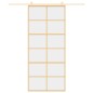 vidaXL Puerta corredera dorada de vidrio ESG transparente y aluminio vidaXL Puerta corredera dorada de vidrio ESG transparente y aluminio