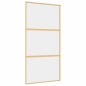 vidaXL Puerta corredera dorada de vidrio ESG transparente y aluminio vidaXL Puerta corredera dorada de vidrio ESG transparente y aluminio