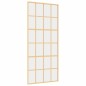 vidaXL Puerta corredera dorada de vidrio ESG transparente y aluminio vidaXL Puerta corredera dorada de vidrio ESG transparente y aluminio