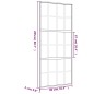 vidaXL Puerta corredera dorada de vidrio ESG transparente y aluminio vidaXL Puerta corredera dorada de vidrio ESG transparente y aluminio