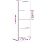vidaXL Puerta corredera dorada de vidrio ESG transparente y aluminio vidaXL Puerta corredera dorada de vidrio ESG transparente y aluminio