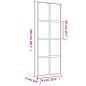 vidaXL Puerta corredera dorada de vidrio ESG transparente y aluminio