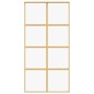vidaXL Puerta corredera dorada de vidrio ESG transparente y aluminio vidaXL Puerta corredera dorada de vidrio ESG transparente y aluminio