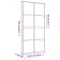 vidaXL Puerta corredera dorada de vidrio ESG transparente y aluminio vidaXL Puerta corredera dorada de vidrio ESG transparente y aluminio