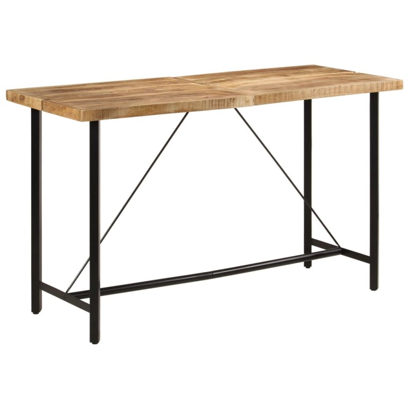 vidaXL Mesa alta de hierro y madera maciza de mango 180x70x107 cm vidaXL Mesa alta de hierro y madera maciza de mango 180x70x107 cm
