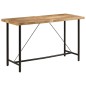 vidaXL Mesa alta de hierro y madera maciza de mango 180x70x107 cm vidaXL Mesa alta de hierro y madera maciza de mango 180x70x107 cm
