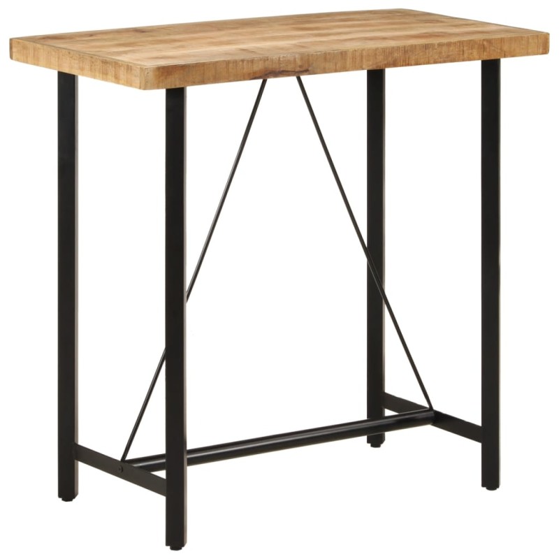 vidaXL Mesa alta de hierro y madera maciza de mango 110x55x107 cm vidaXL Mesa alta de hierro y madera maciza de mango 110x55x107 cm