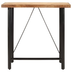 vidaXL Mesa alta de hierro y madera maciza de mango 110x55x107 cm