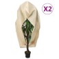 vidaXL Cubiertas para plantas con cremallera 2 uds 70 g/m² 2,36x2 m