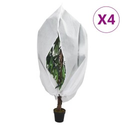 vidaXL Cubiertas para plantas con cremallera 4 uds 70 g/m² 3,14x2,5 m