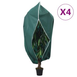vidaXL Cubiertas para plantas con cremallera 4 uds 70 g/m² 2,36x2 m
