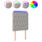 vidaXL Cabecero con luces LED tela gris claro 80x7x118/128 cm vidaXL Cabecero con luces LED tela gris claro 80x7x118/128 cm