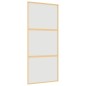 vidaXL Puerta corredera dorada vidrio ESG esmerilado aluminio 90x205cm vidaXL Puerta corredera dorada vidrio ESG esmerilado aluminio 90x205cm