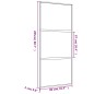 vidaXL Puerta corredera dorada vidrio ESG esmerilado aluminio 90x205cm vidaXL Puerta corredera dorada vidrio ESG esmerilado aluminio 90x205cm