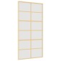 vidaXL Puerta corredera dorada de vidrio ESG esmerilado y aluminio vidaXL Puerta corredera dorada de vidrio ESG esmerilado y aluminio