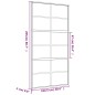 vidaXL Puerta corredera dorada de vidrio ESG esmerilado y aluminio vidaXL Puerta corredera dorada de vidrio ESG esmerilado y aluminio