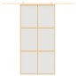 vidaXL Puerta corredera dorada de vidrio ESG esmerilado y aluminio vidaXL Puerta corredera dorada de vidrio ESG esmerilado y aluminio