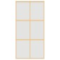 vidaXL Puerta corredera dorada de vidrio ESG esmerilado y aluminio vidaXL Puerta corredera dorada de vidrio ESG esmerilado y aluminio