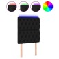 vidaXL Cabecero con luces LED tela negro 80x7x118/128 cm vidaXL Cabecero con luces LED tela negro 80x7x118/128 cm