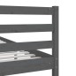 vidaXL Estructura de cama de madera maciza gris 160x200 cm